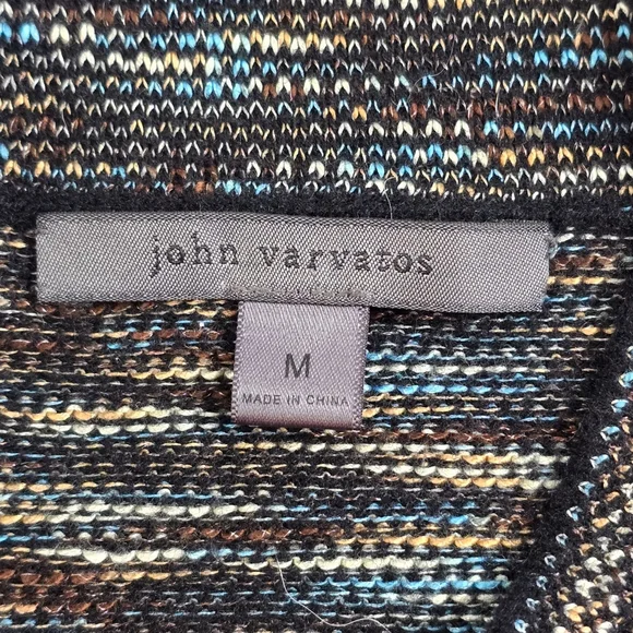 John Varvatos Collection Men's Sylvan Baseball Jacket Space Dyed Blue Topaz M - Picture 15 of 16